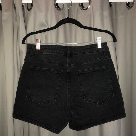 Dark gray denim shorts - Picture 2 of 3